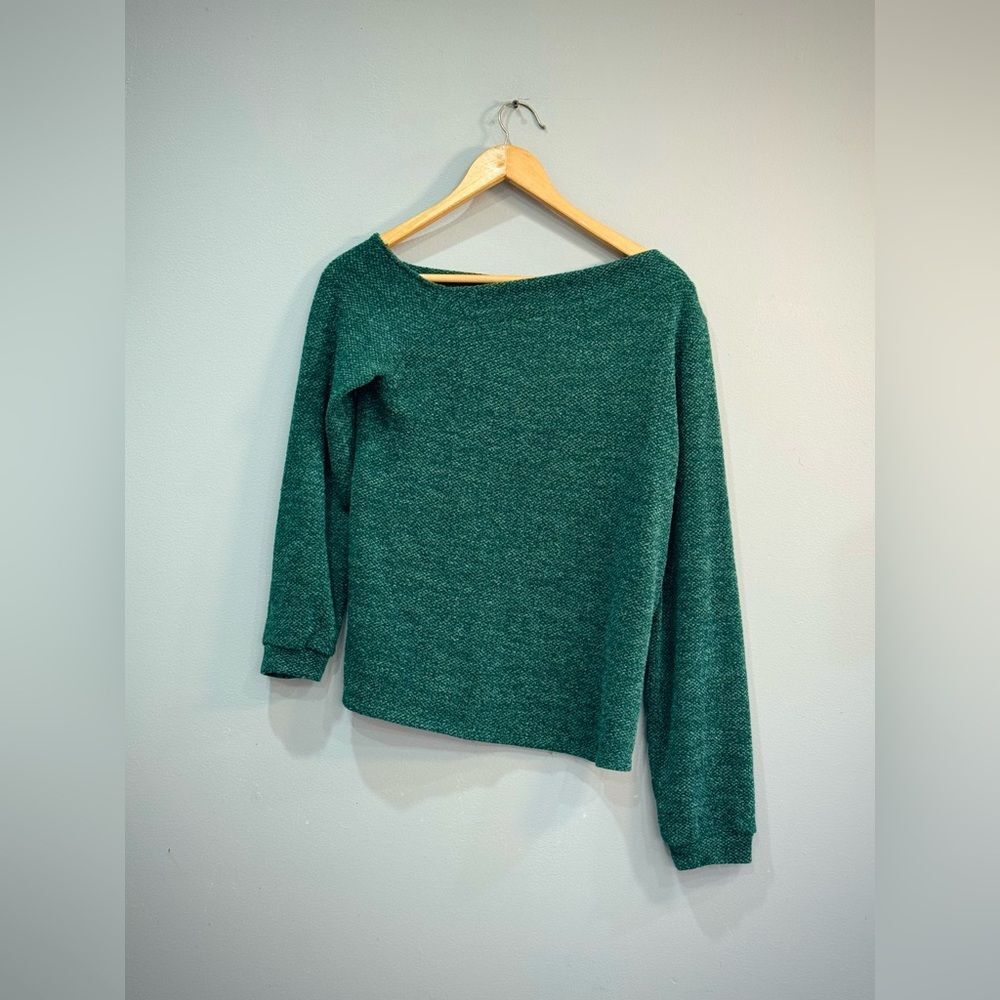 Green Kaileigh Asymmetric Sweater Size M EUC - Picture 5 of 6